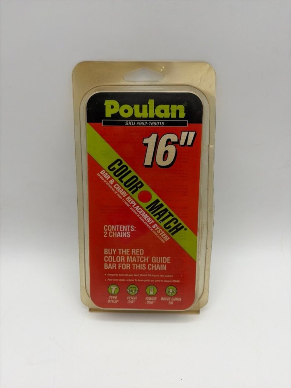 2 Pack Poulan Replacement Chain 16" 952-165015 3/8" Pitch .050 56 Drive Link New